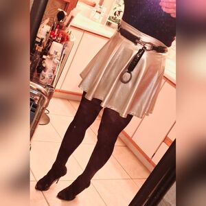 Skirt, silver size medium, 16" long m.